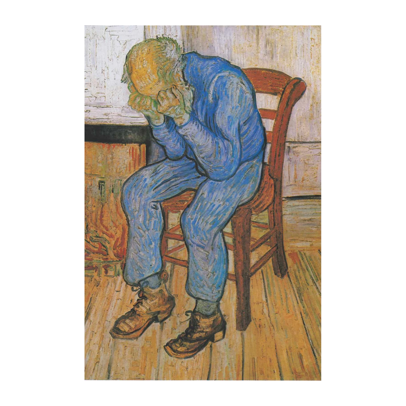 Man in Blue Van Gogh Style Wall Art