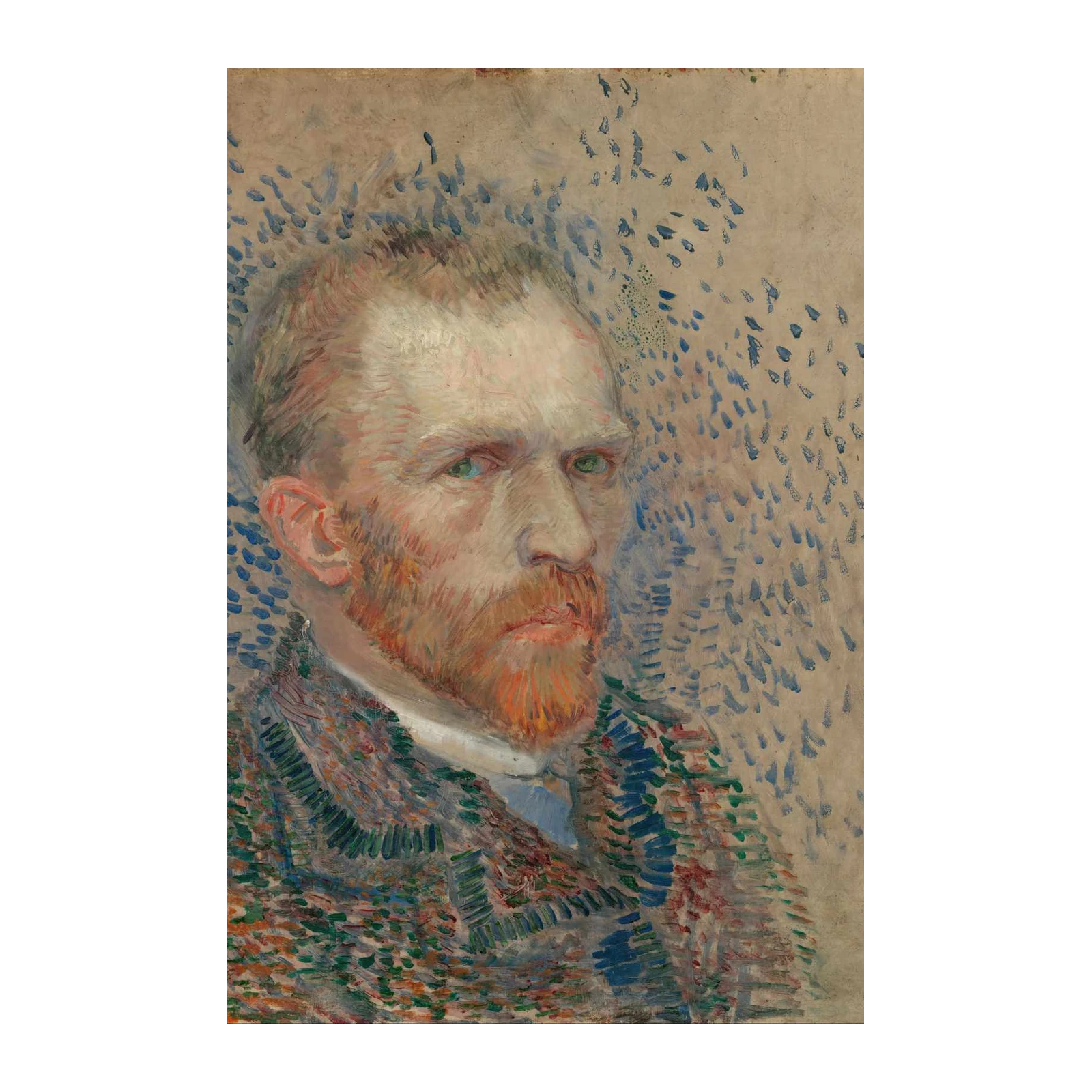 Van Gogh Self-Portrait with Green Eyes Wall Art