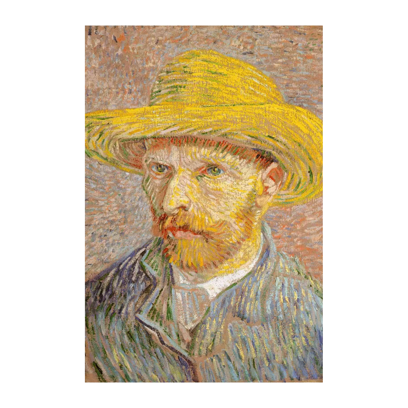 Van Gogh Self Portrait with Straw Hat Wall Art