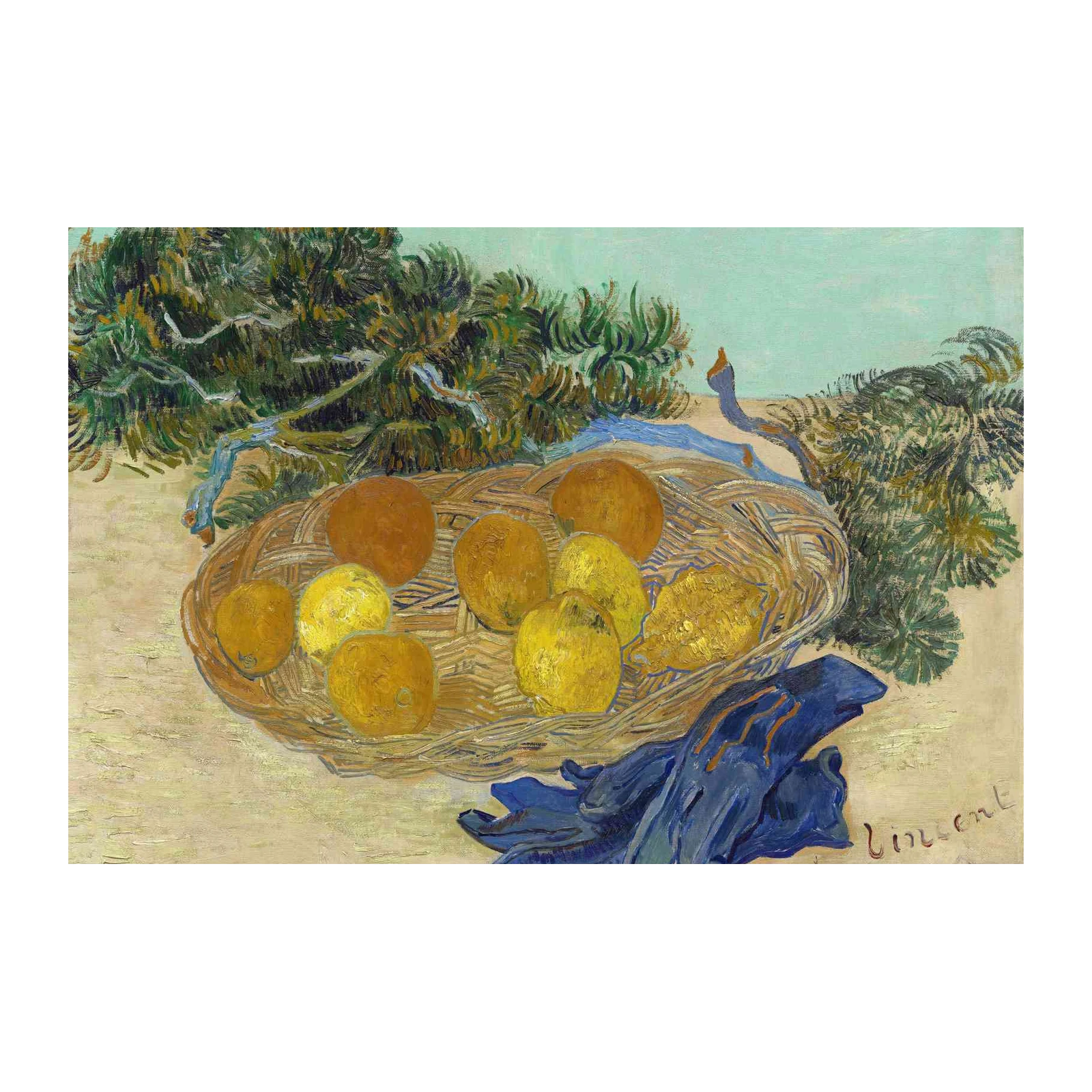 Van Gogh's Citrus Delight Basket Wall Art