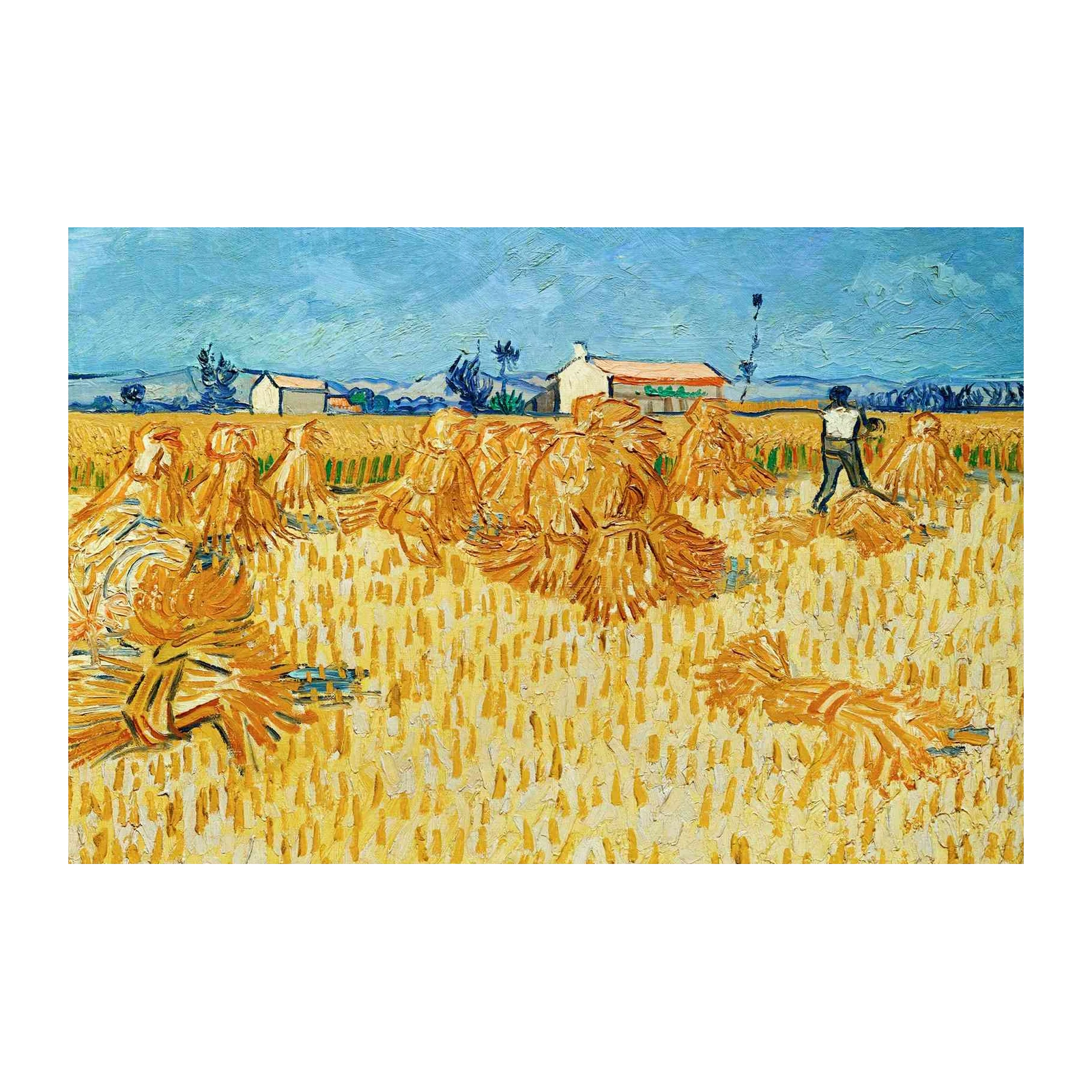 Van Gogh Wheat Field Haystacks Wall Art