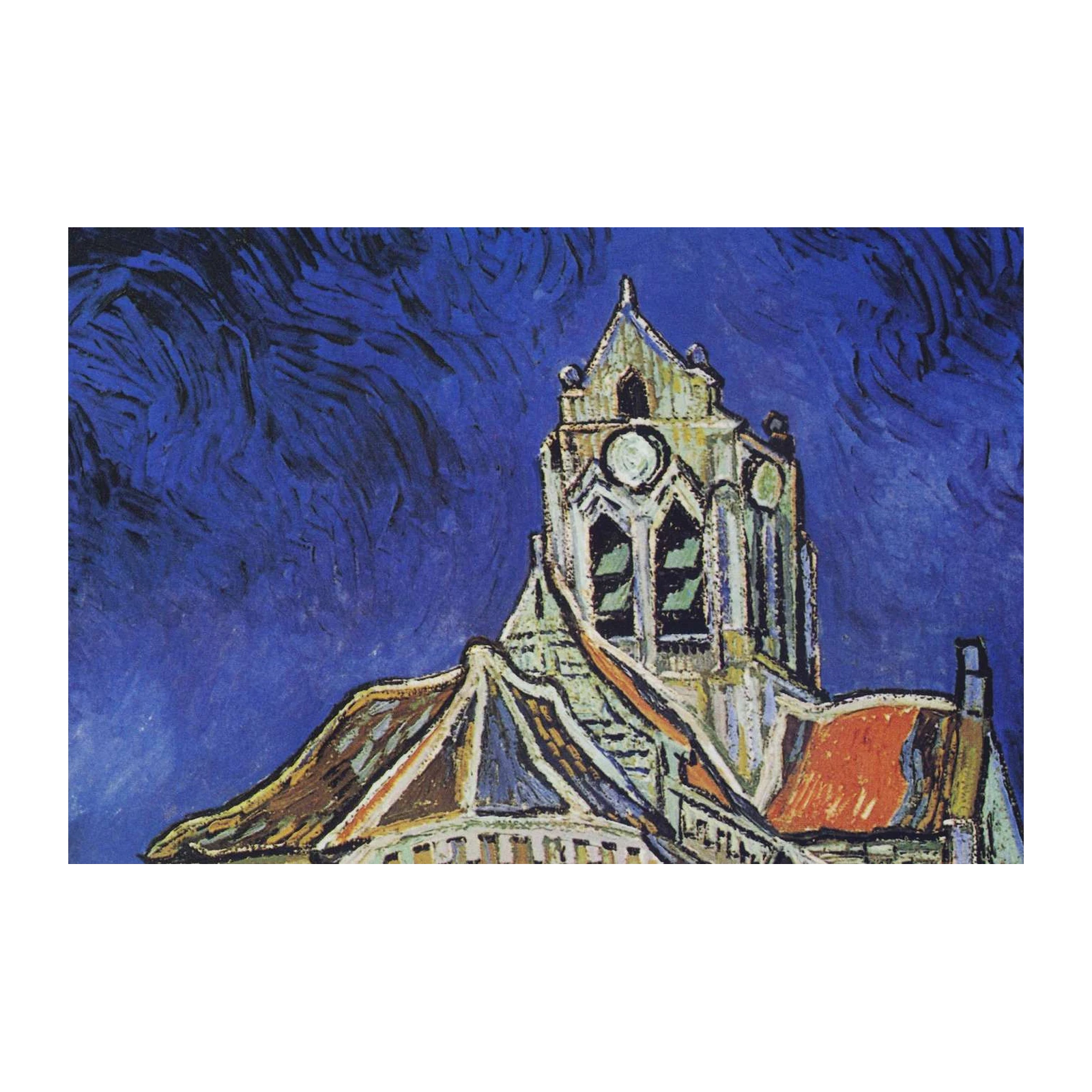 Starry Night Over Church Tower Wall Art