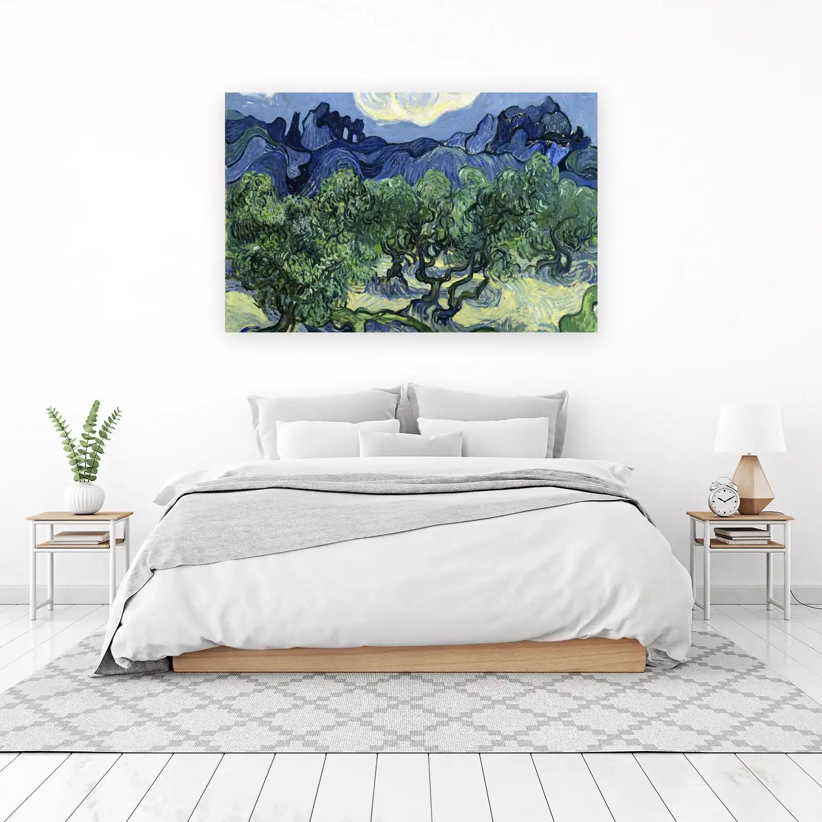 Vibrant Olive Grove Landscape Wall Art