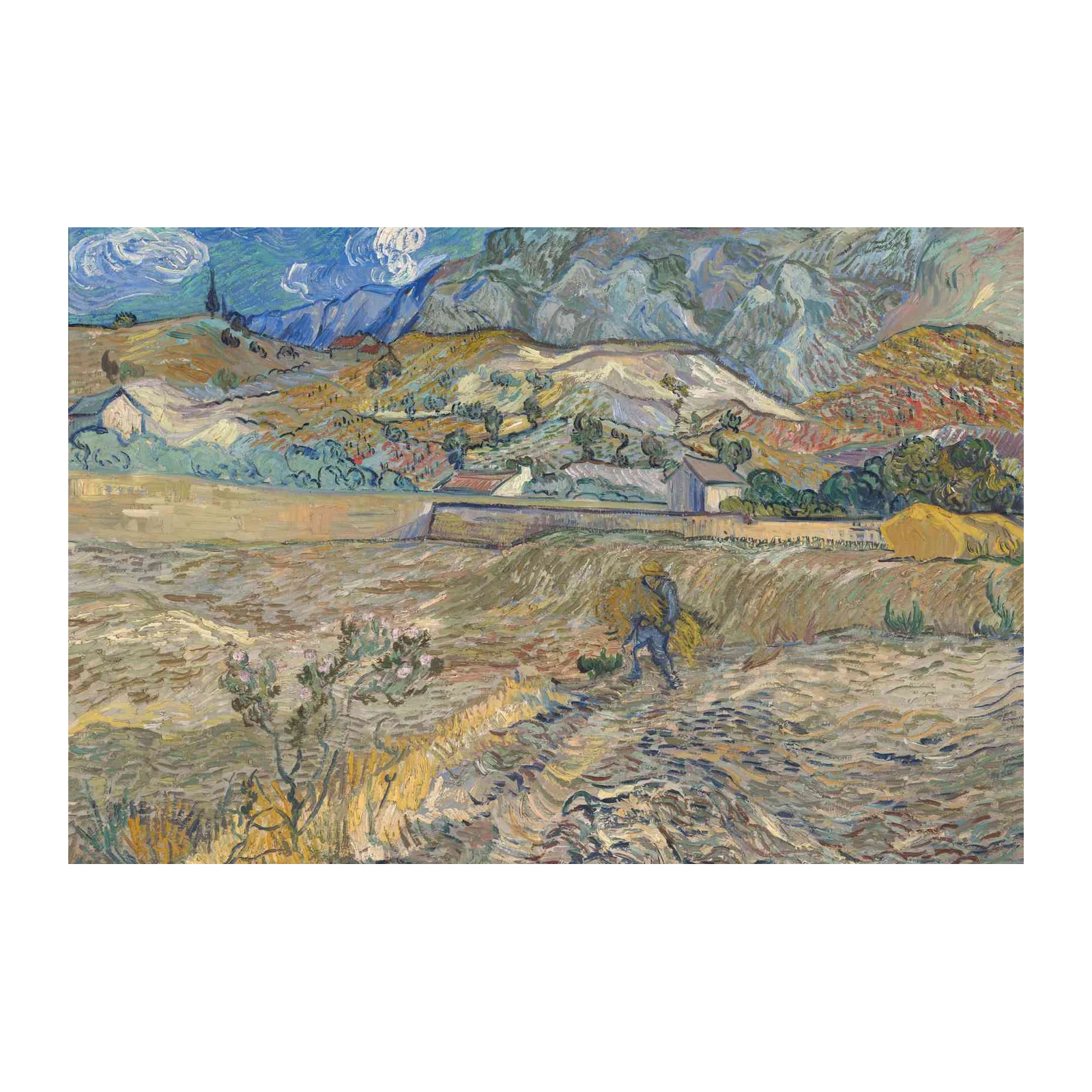 Van Gogh Harvester Wall Art - Impressionist Landscape Art