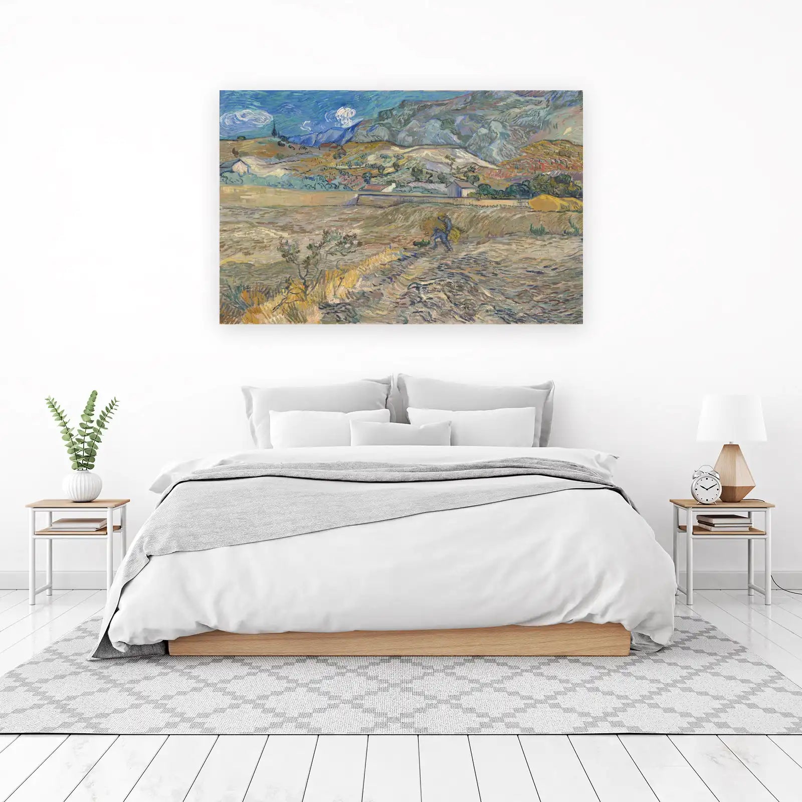Van Gogh Harvester Wall Art - Impressionist Landscape Art