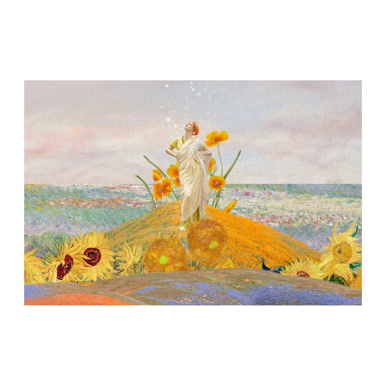 Dreamy Sunflowers & Poppies Wall Art