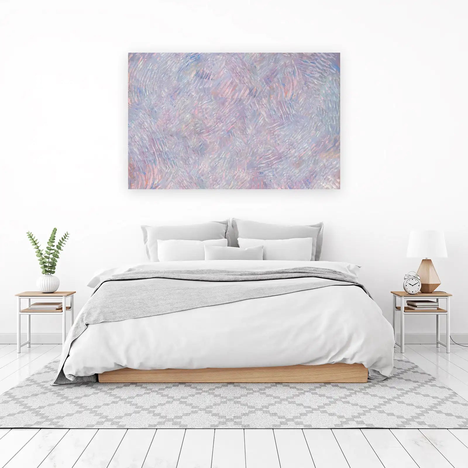 Soft Pastel Abstract Strokes Wall Art