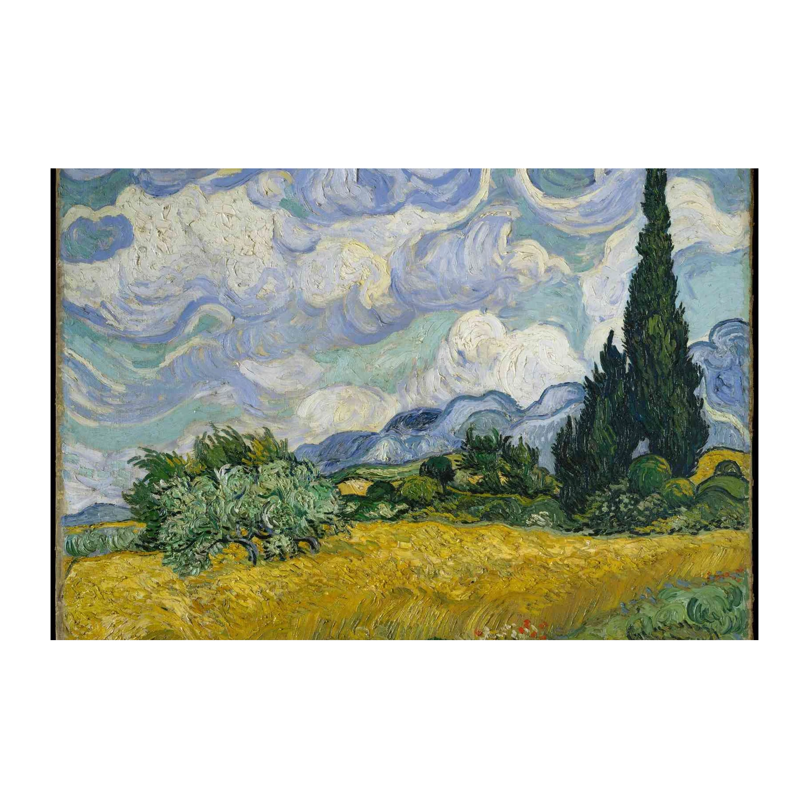 Van Gogh Wheat Field Cypress Wall Art