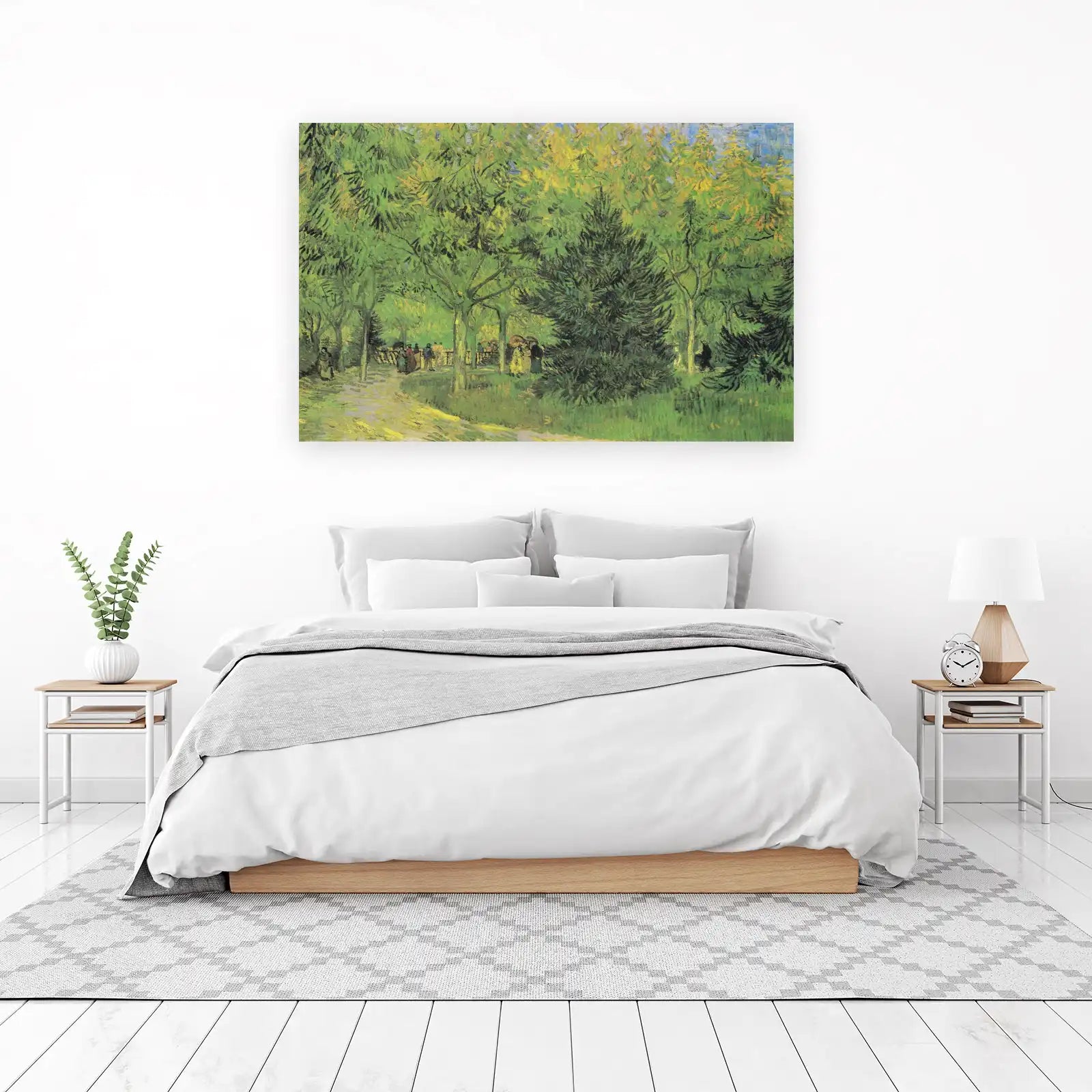 Vibrant Impressionist Park Scene Wall Art