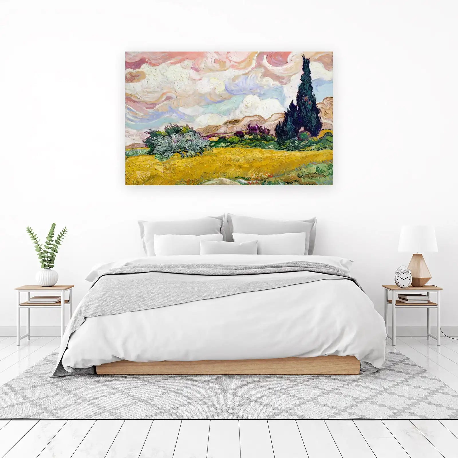 Van Gogh Cypresses & Wheat Field Wall Art