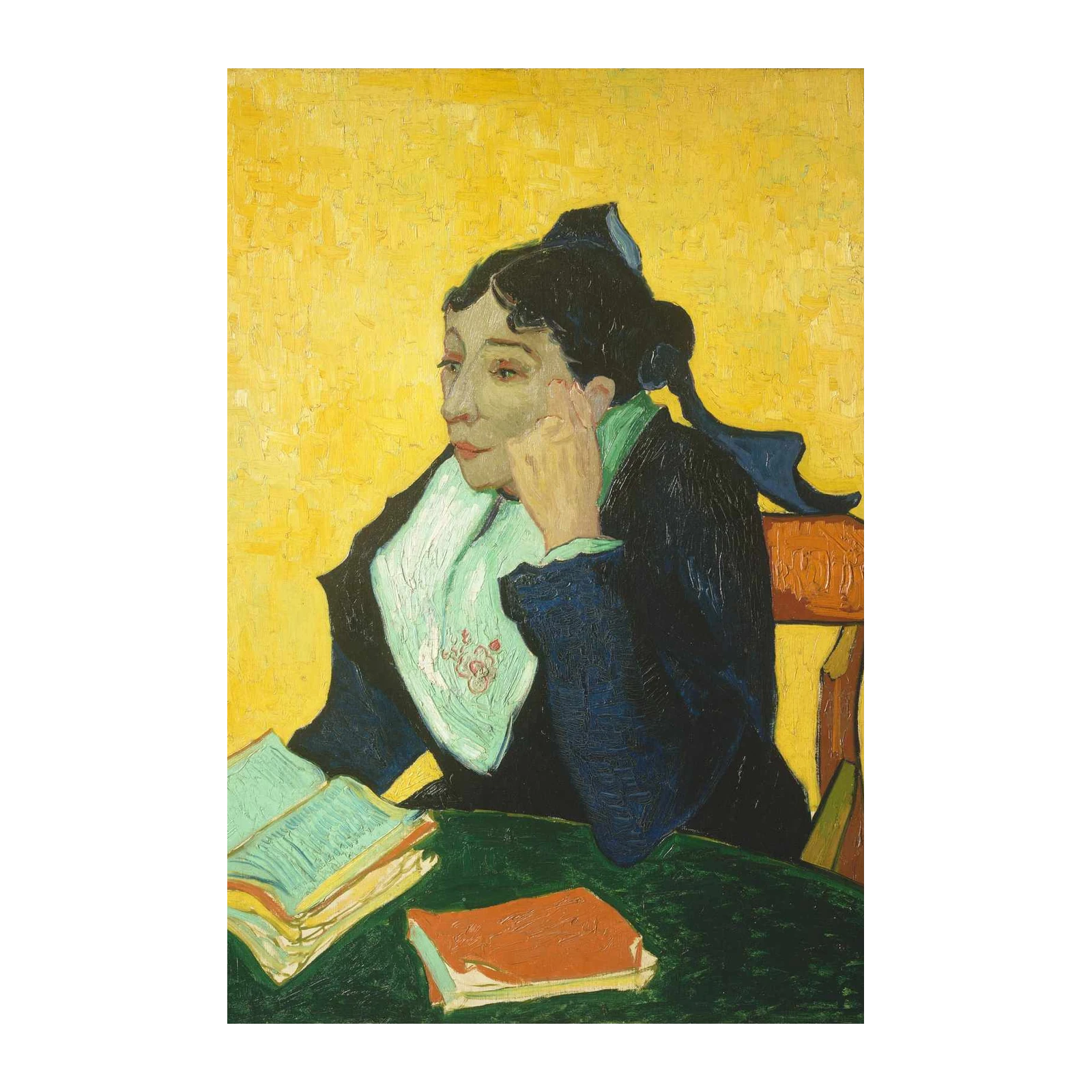 Vintage Woman Reading Wall Art - Post-Impressionist Art