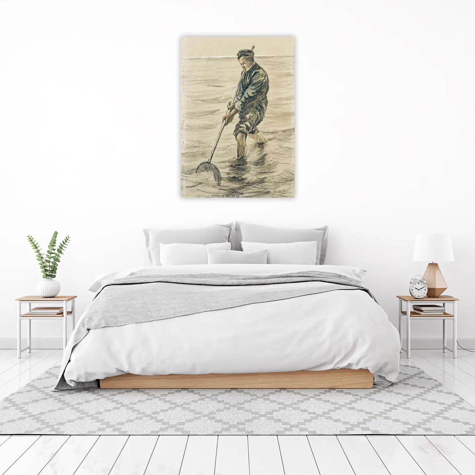 Fisherman with Net Wall Art