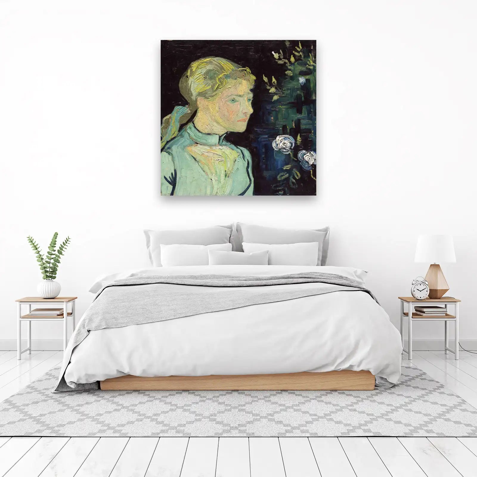 Van Gogh Portrait with Roses Wall Art