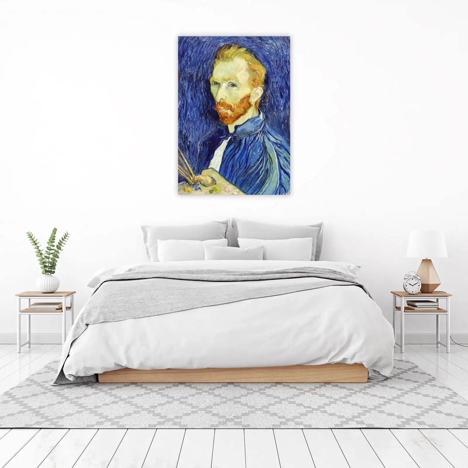 Van Gogh Self-Portrait Blue Wall Art