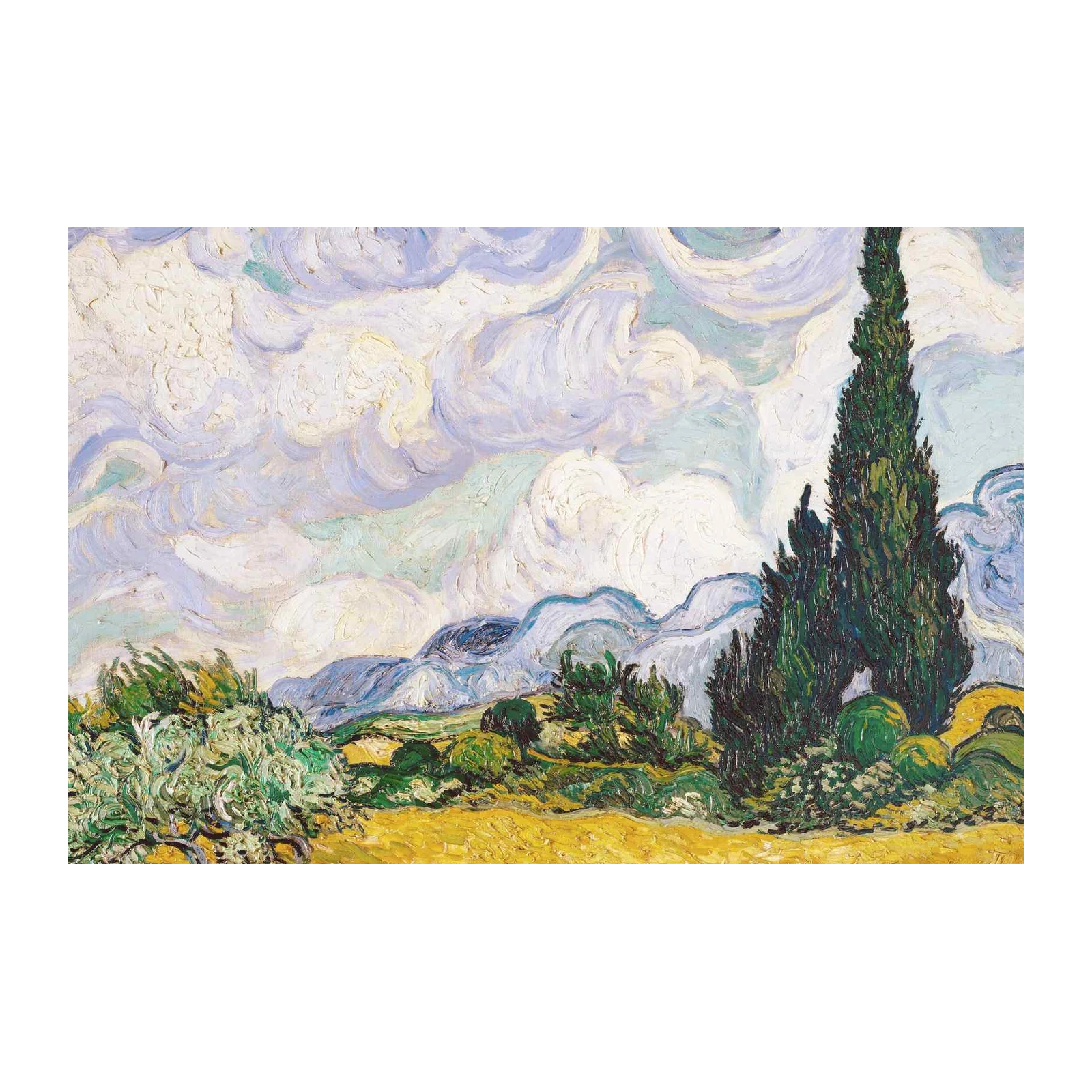 Van Gogh Cypress Landscape Wall Art