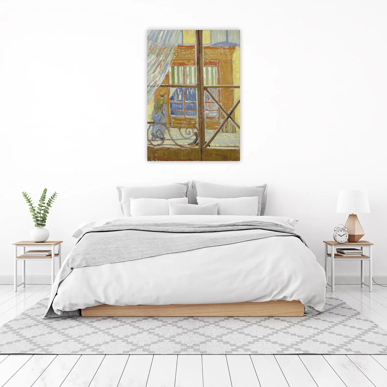 Vibrant Street Scene Window Wall Art