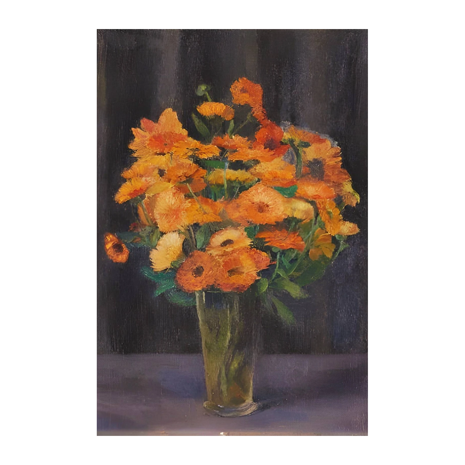 Vibrant Orange Gerbera Daisy Bouquet Wall Art