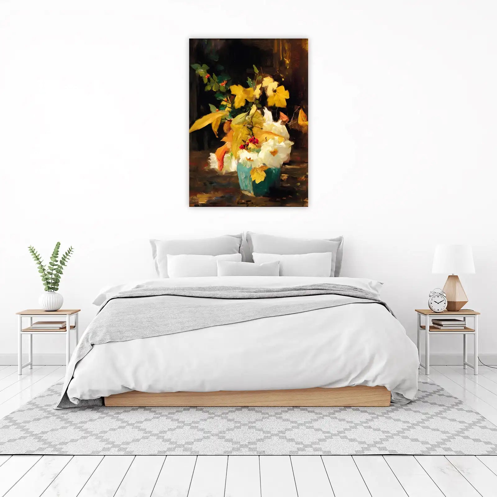 Vibrant Autumn Floral Still Life Wall Art