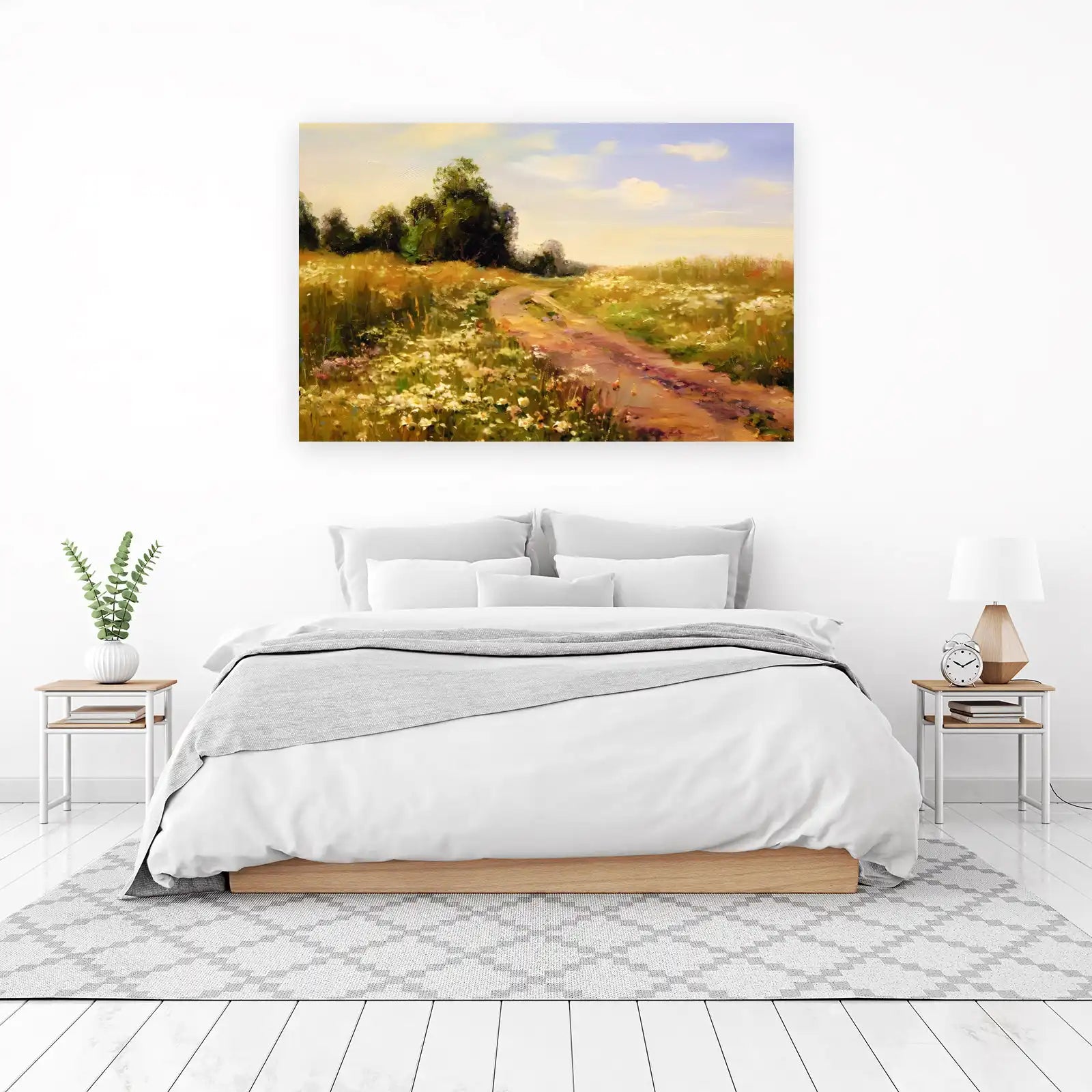 Idyllic Meadow Path Landscape Wall Art