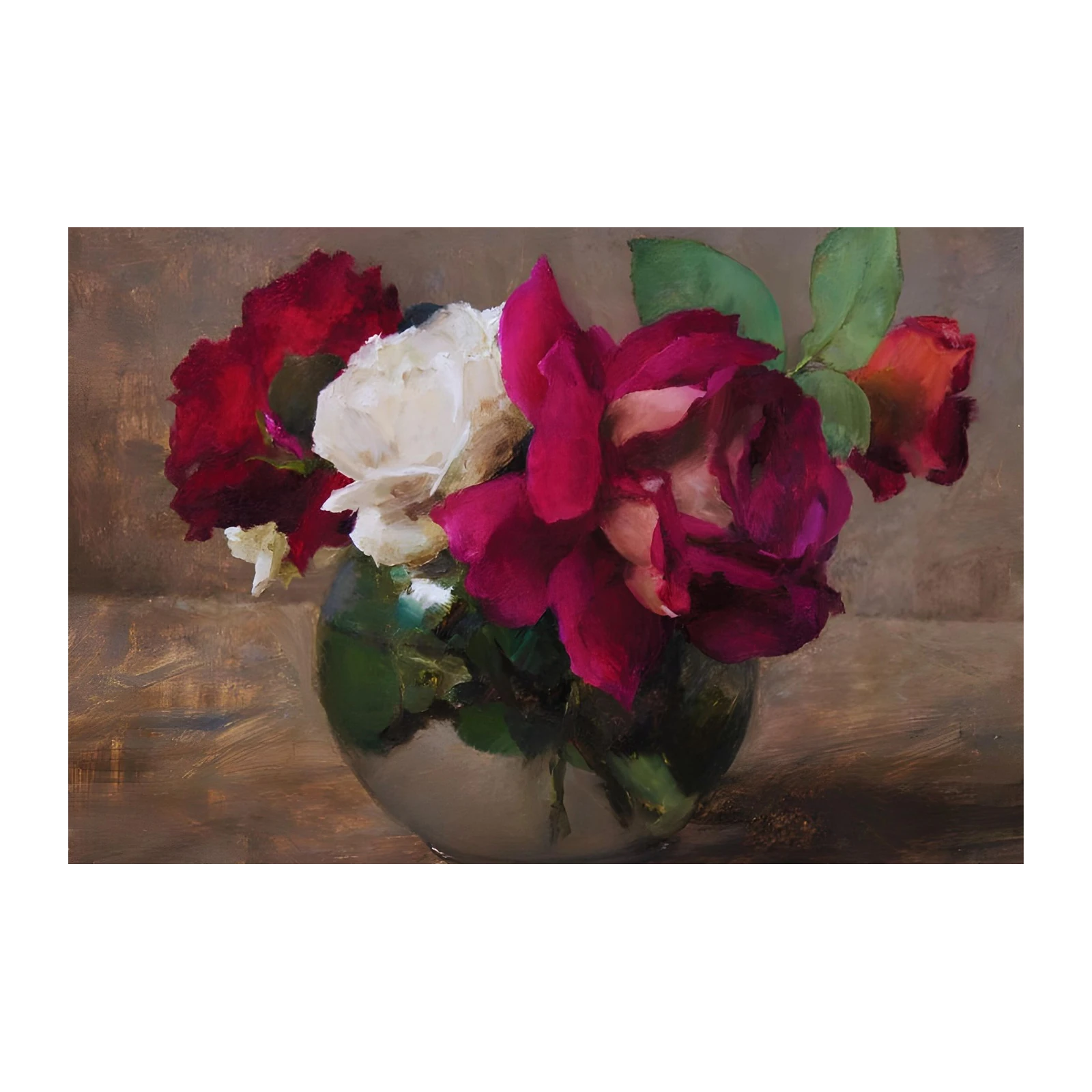 Rich Rose Bouquet Still Life Wall Art