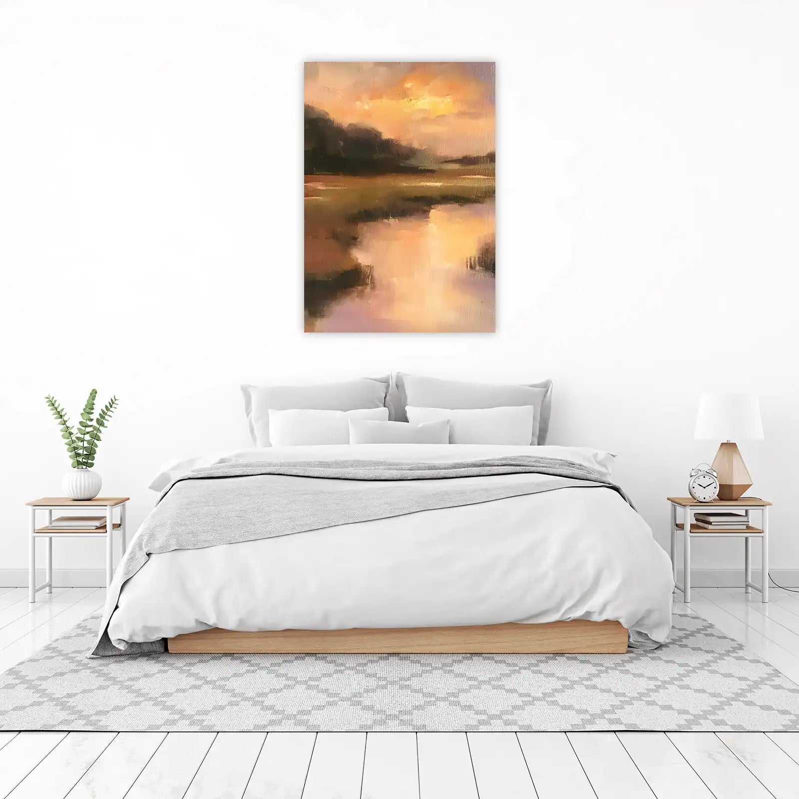 Serene Sunset Landscape Wall Art