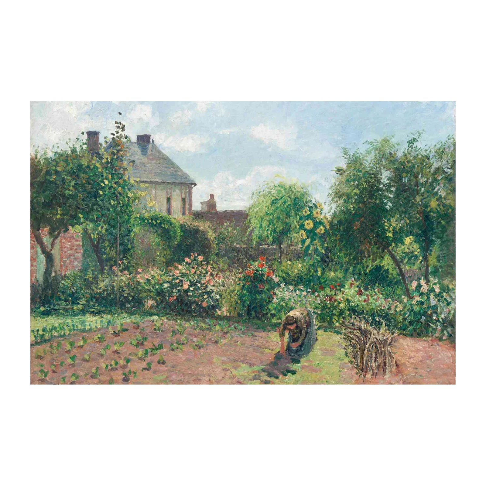 Serene Garden Landscape Impressionist Wall Art