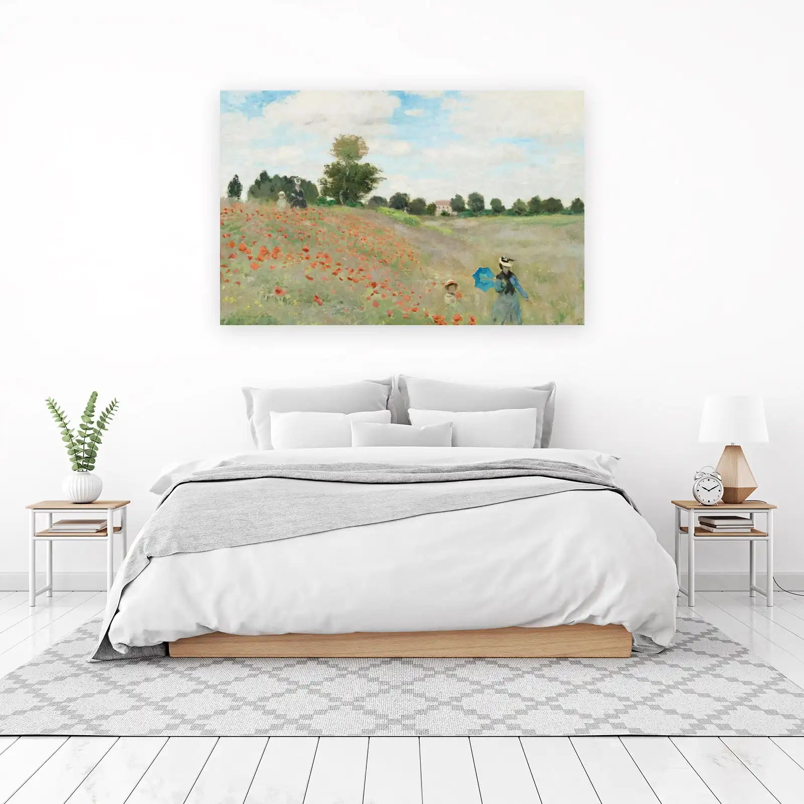 Impressionist Poppies & Figures Wall Art