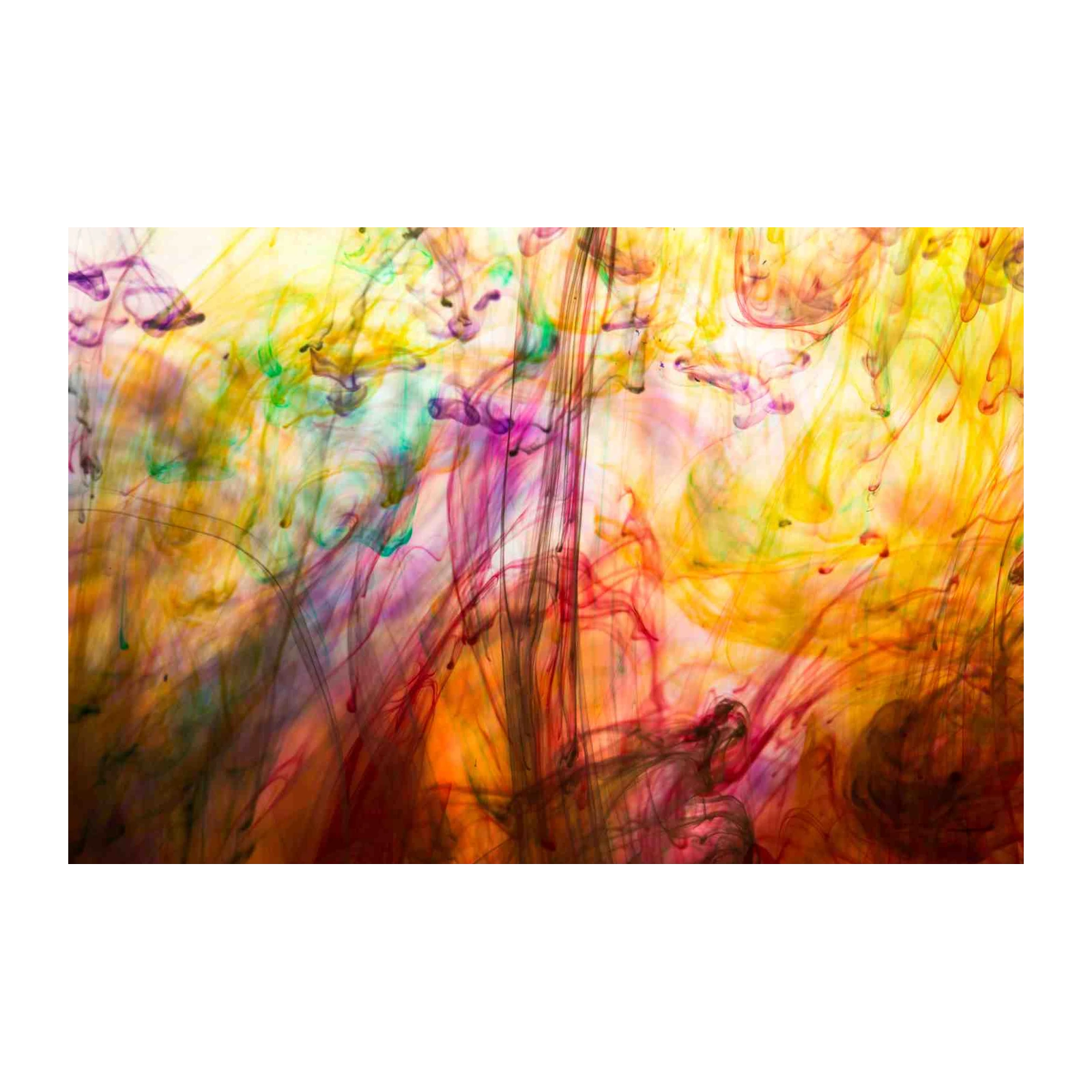 Vibrant Ink Swirls Abstract Wall Art