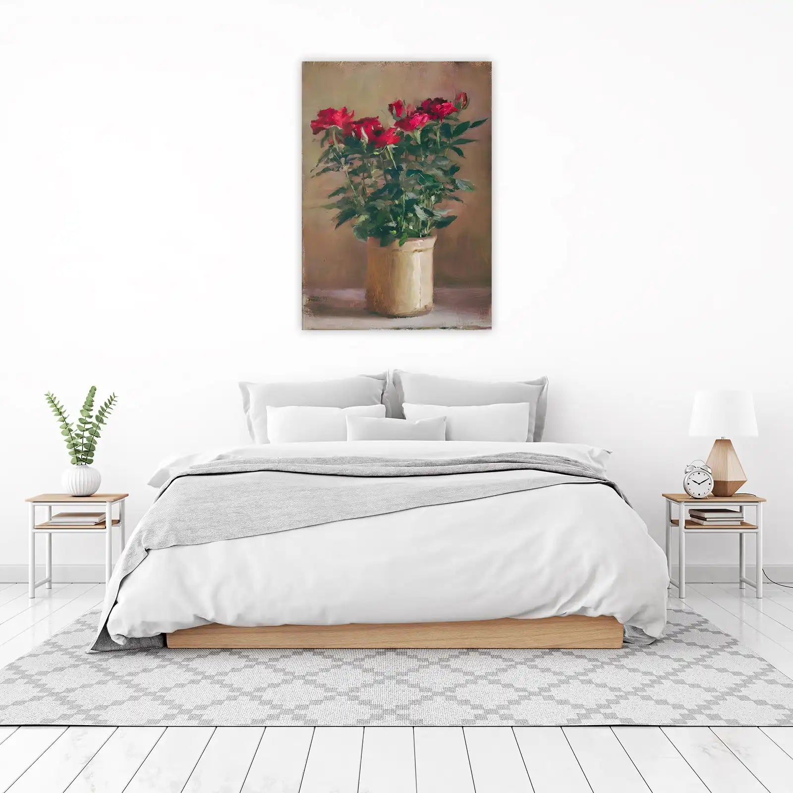 Elegant Red Roses Still Life Wall Art