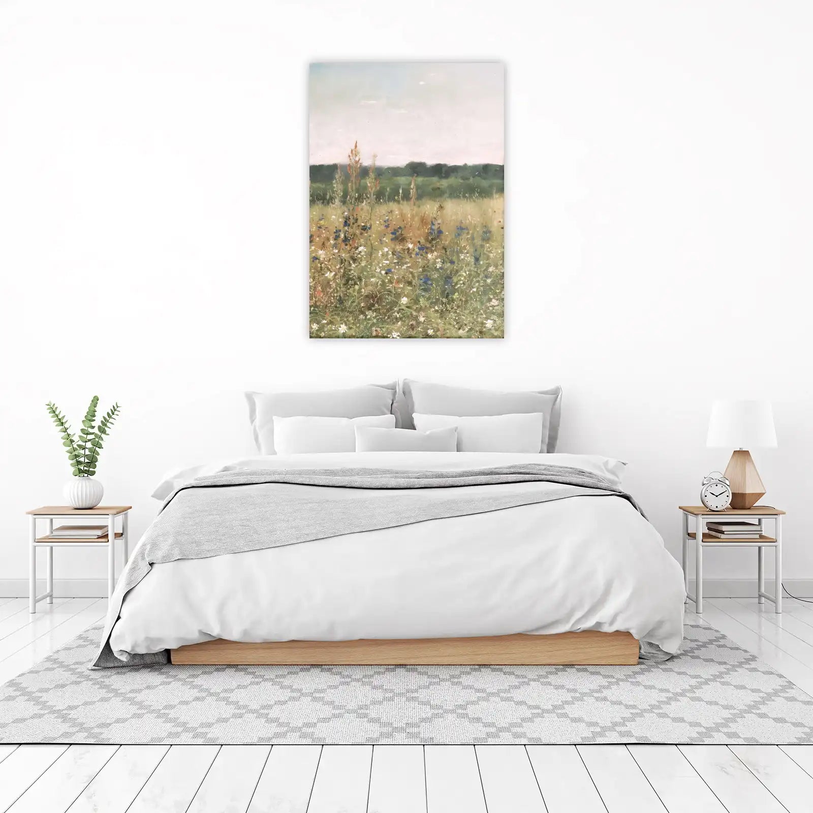 Serene Meadow Wildflowers Wall Art
