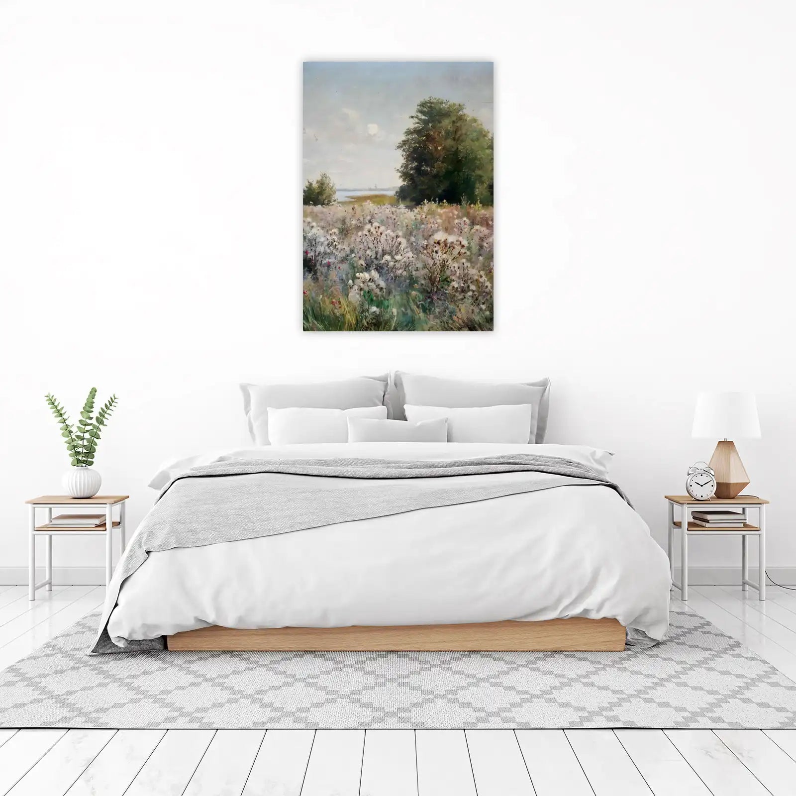 Vintage Meadow Landscape Wall Art