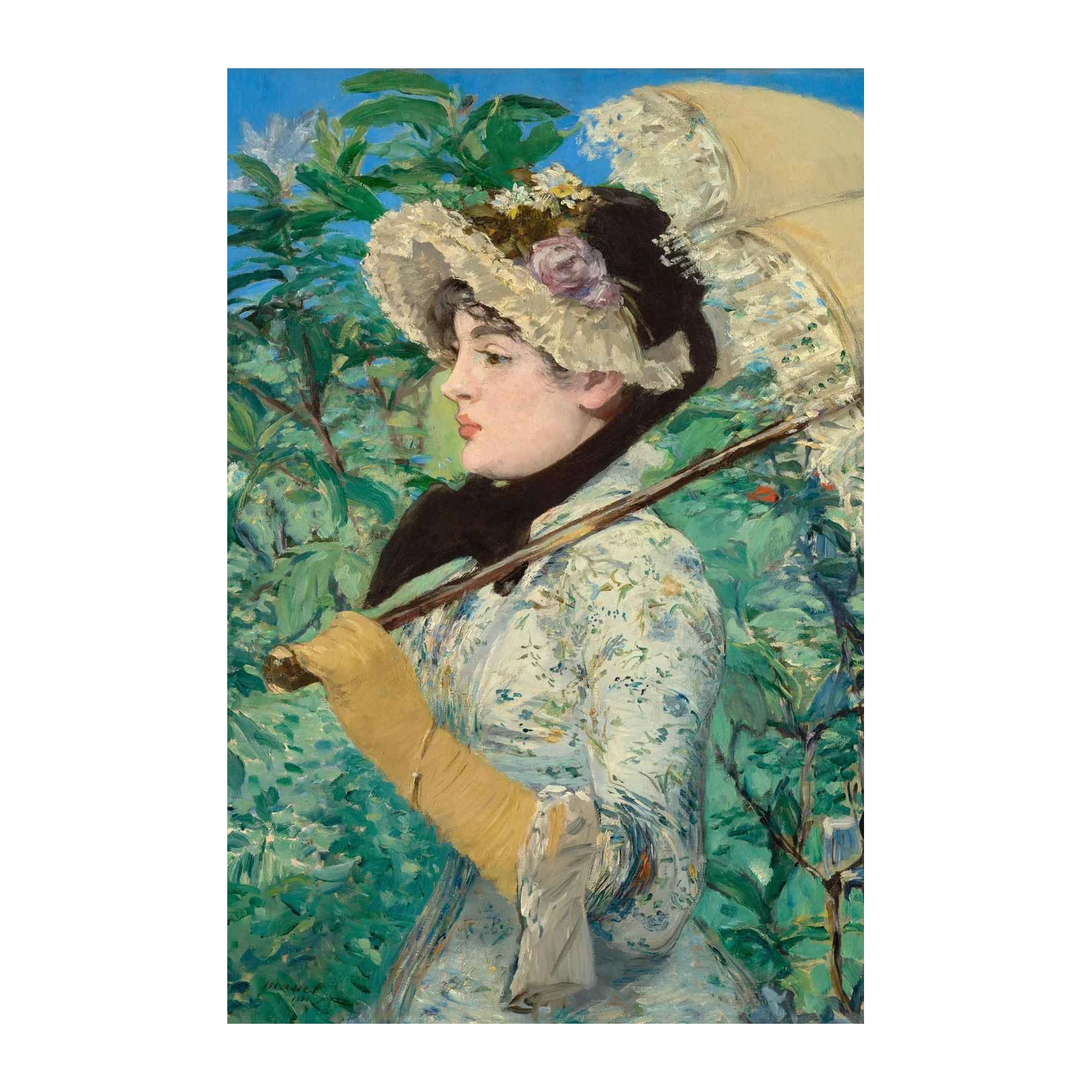 Impressionist Lady with Parasol Wall Art
