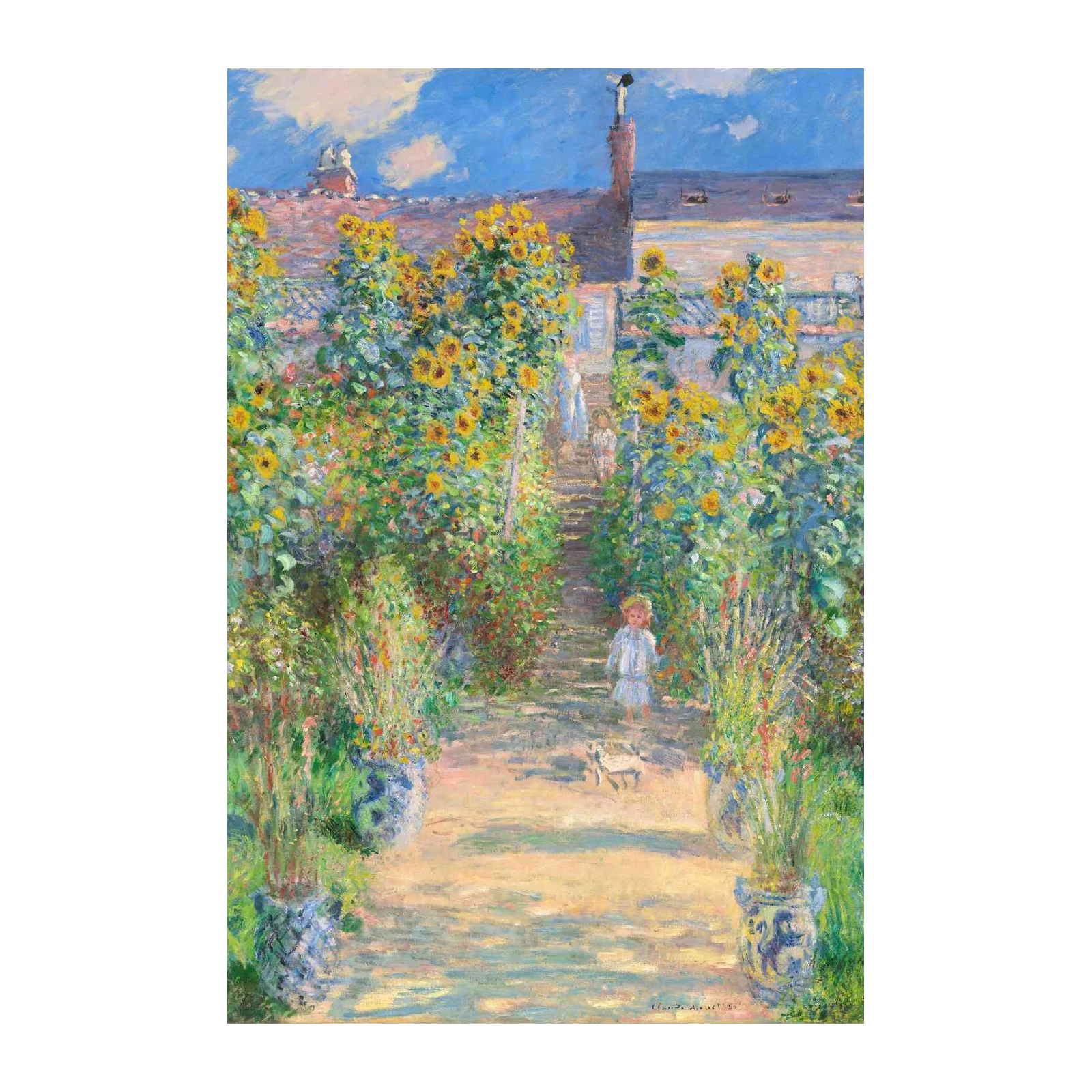 Vibrant Sunflower Garden Impressionist Wall Art