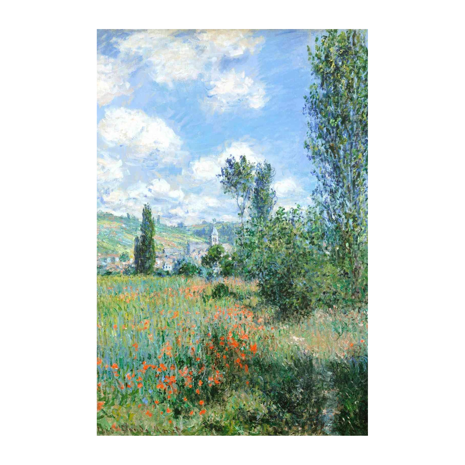 Poppy Field Landscape Impressionist Wall Art
