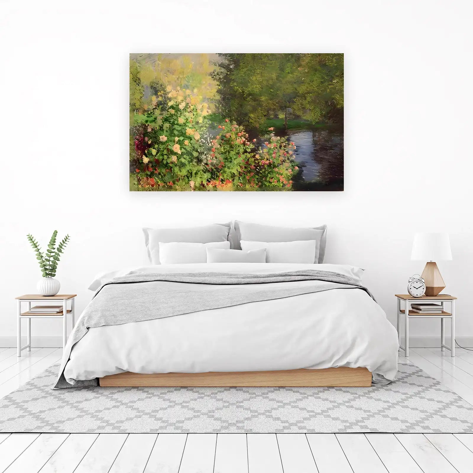 Impressionist Garden Stream Wall Art