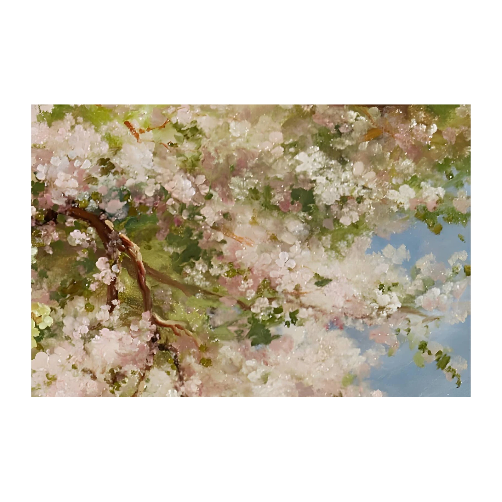 Blossoming Serenity: Pink Floral Tree Wall Art
