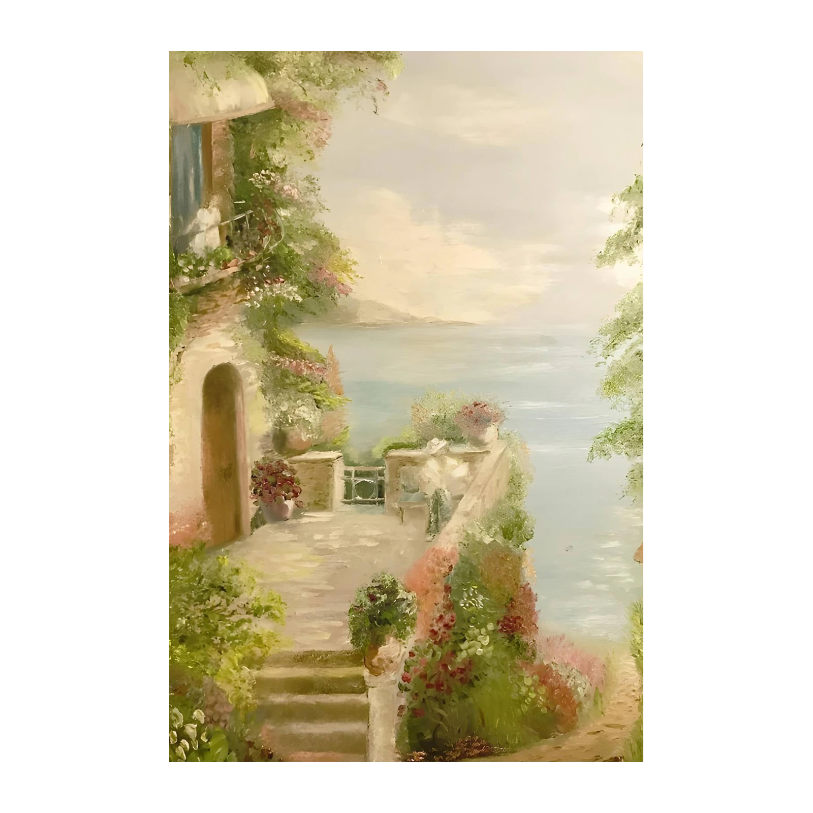 Serene Italian Garden Pathway Wall Art
