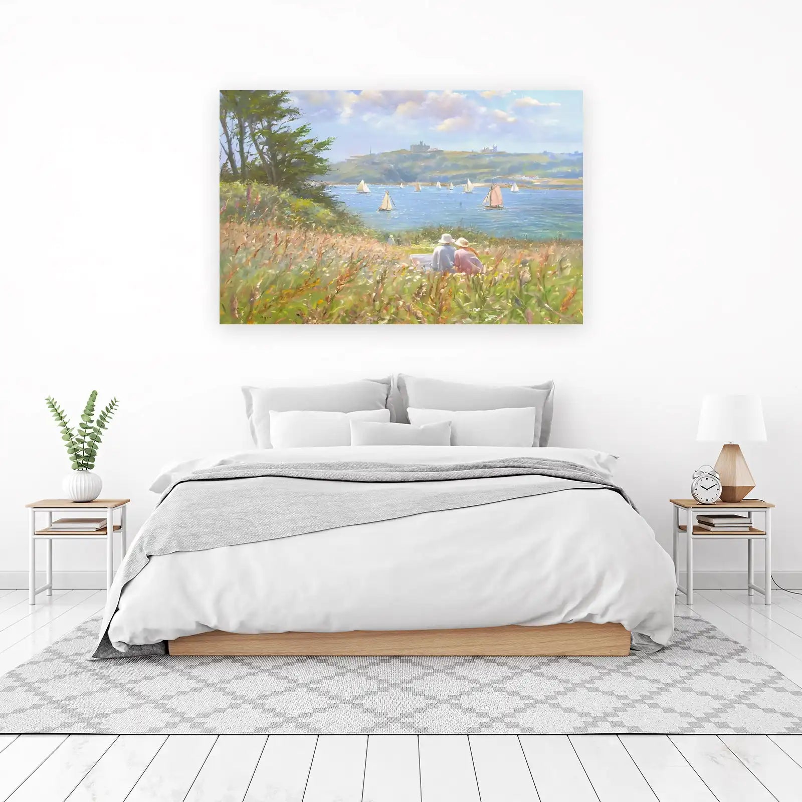 Serene Sailing Scene Coastal Wall Art