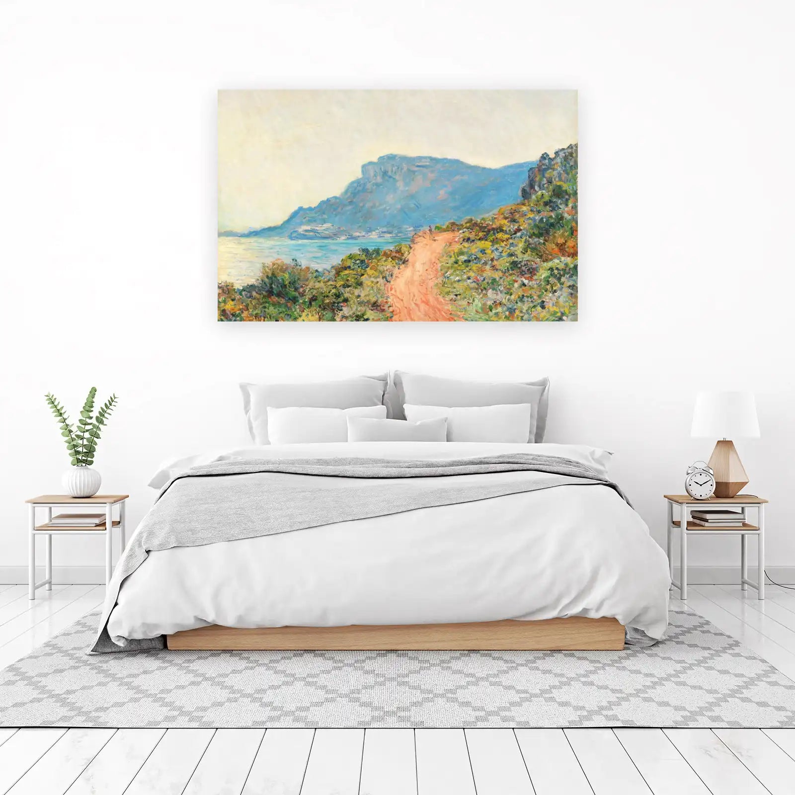 Seaside Cliff Path Monet Landscape Wall Art
