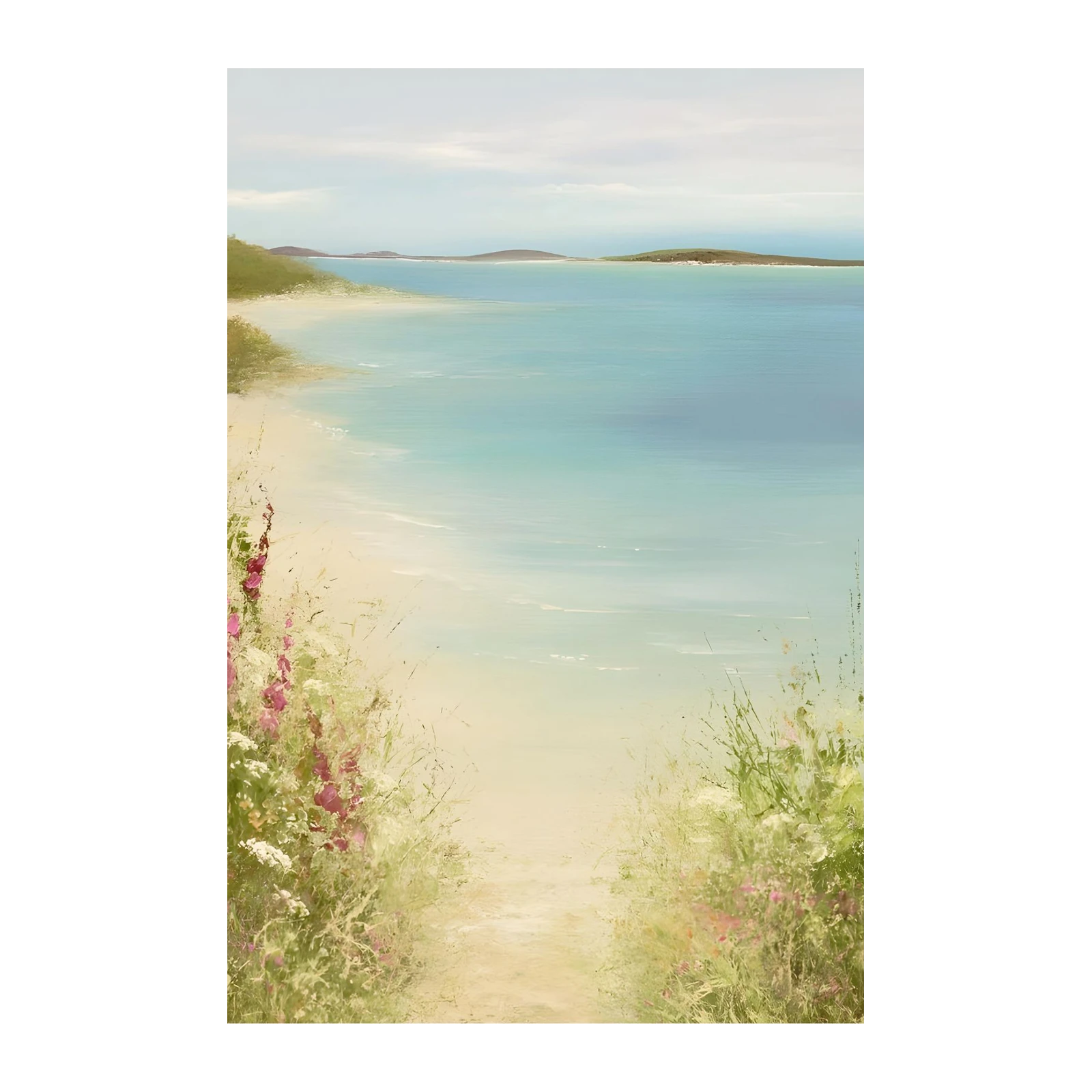 Coastal Path Serenity Landscape Wall Art