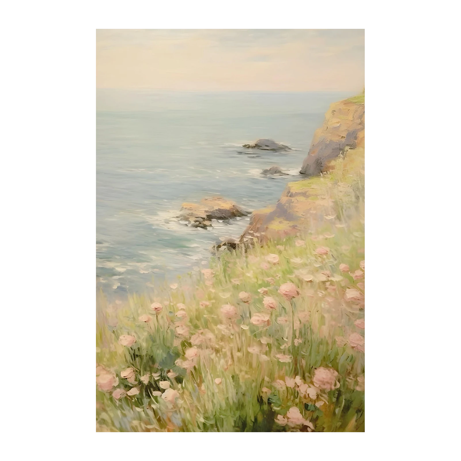 Seaside Blossom Cliff Wall Art