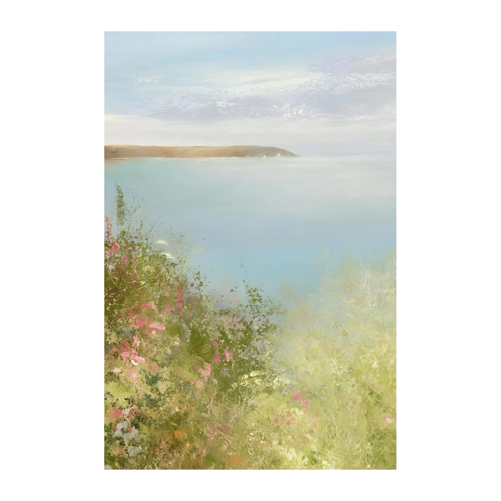 Coastal Wildflowers & Sea Mist Wall Art