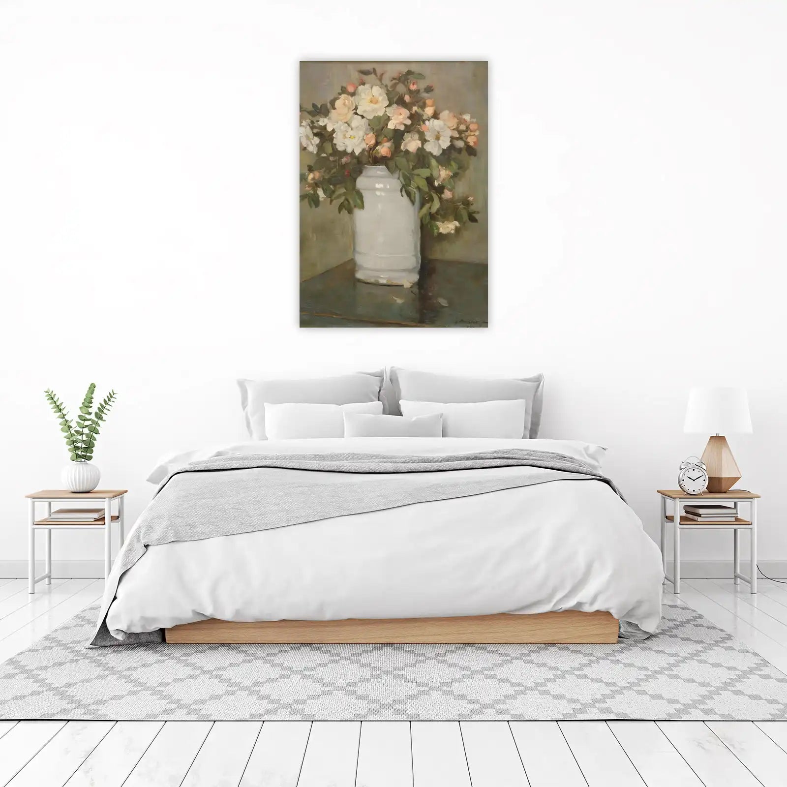Elegant Rose Still Life Oil Painting Wall Art