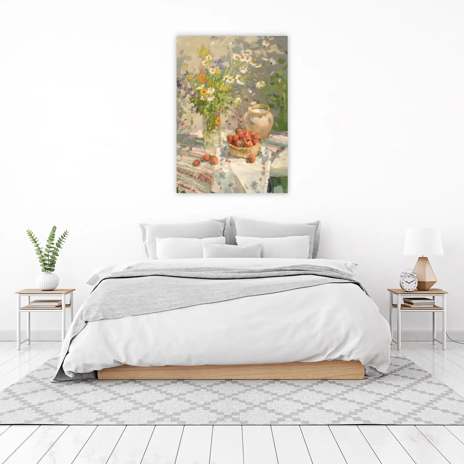 Summer Meadow Bouquet & Strawberries Wall Art
