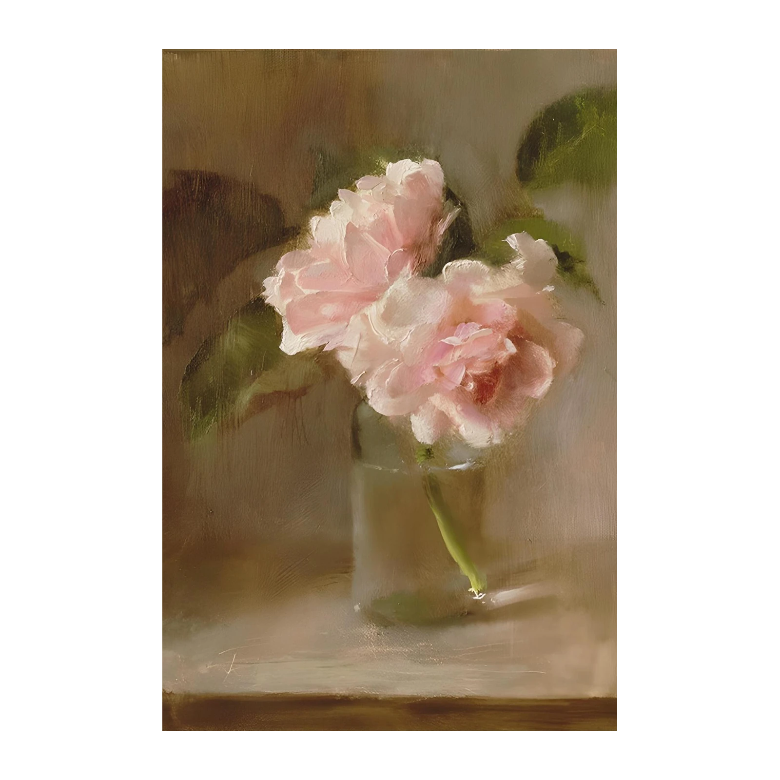 Soft Pink Roses Still Life Wall Art