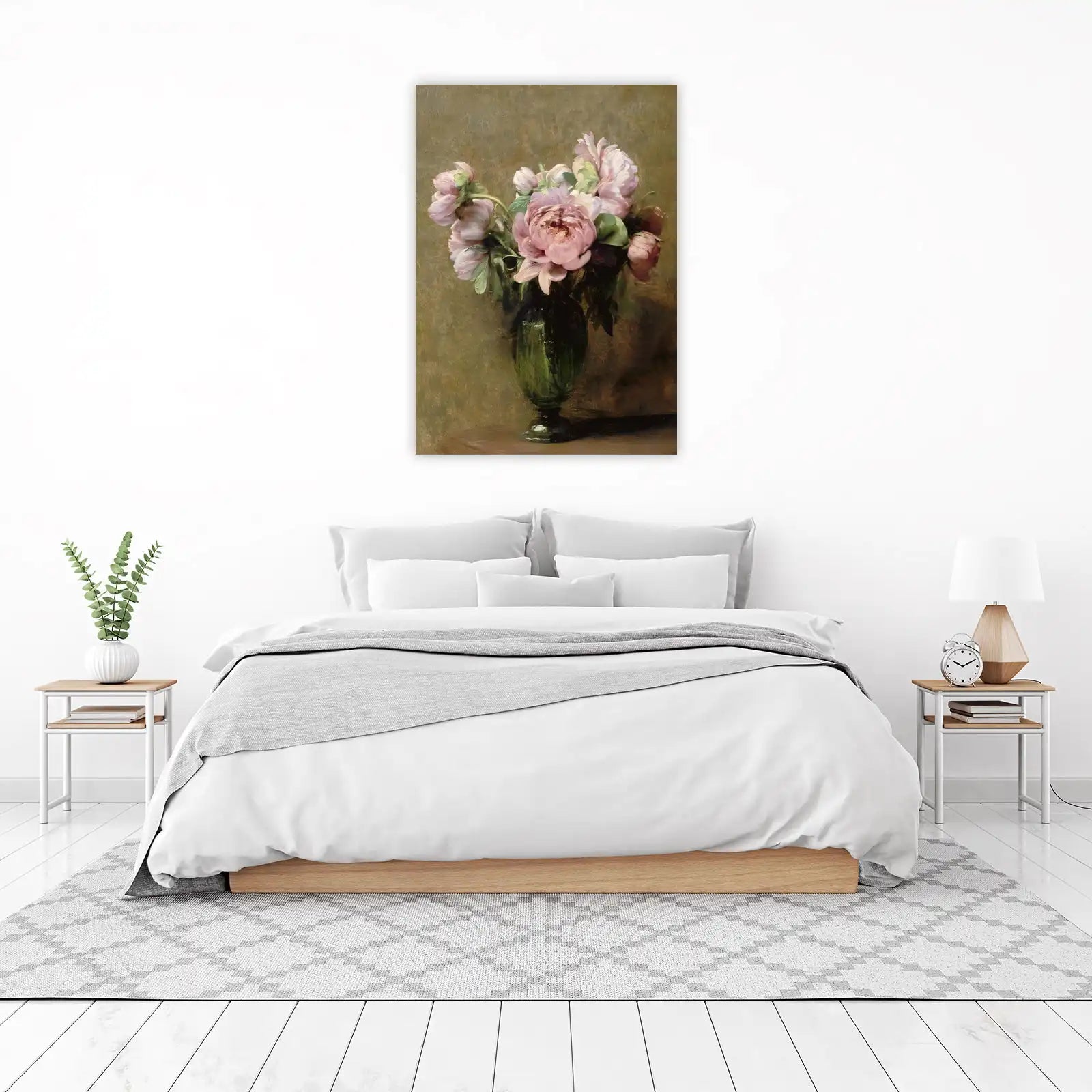 Elegant Pink Peony Still Life Wall Art