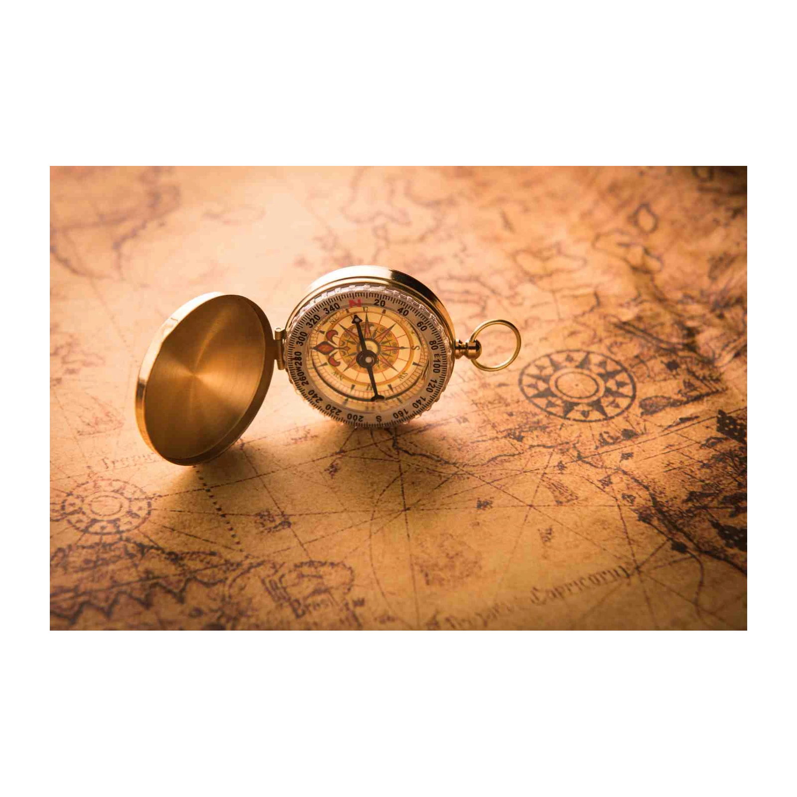 Vintage Compass Nautical Map Wall Art