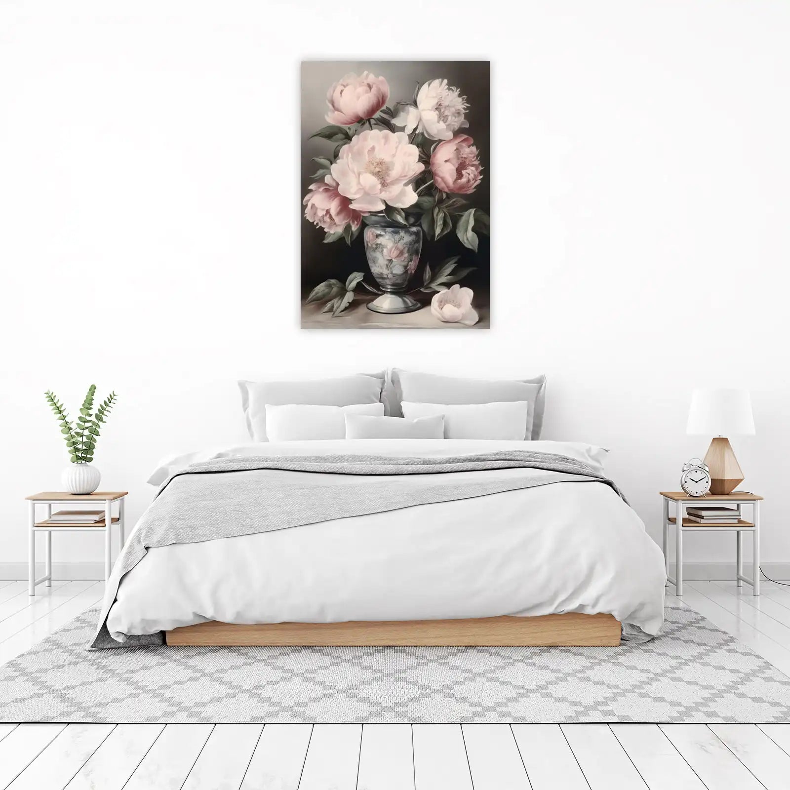 Elegant Pink Peonies Floral Wall Art
