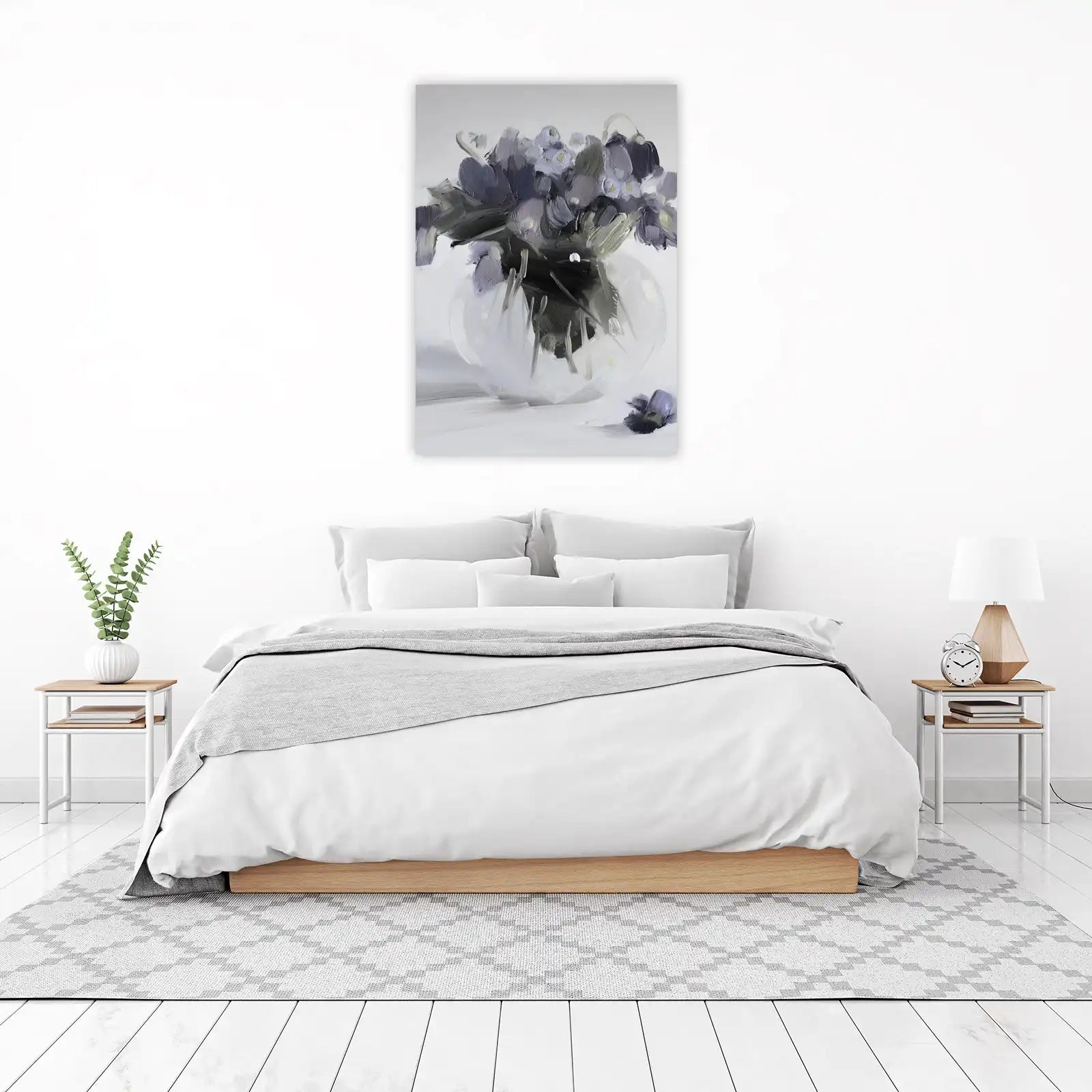 Moody Floral Still Life Oil Painting Wall Art