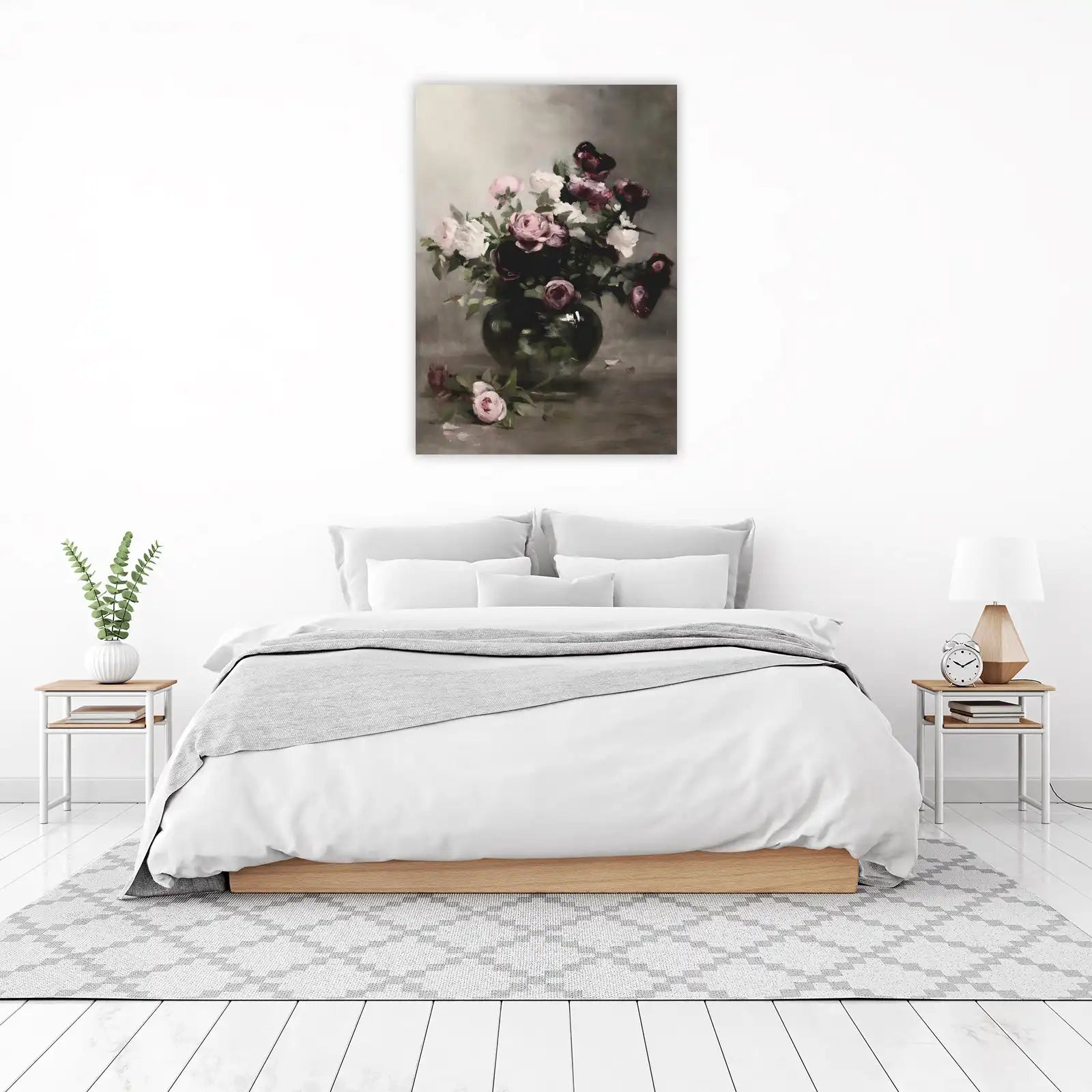 Elegant Rose Still Life Wall Art - Vintage Floral Art